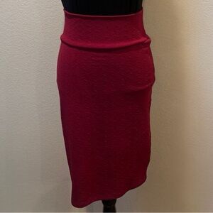 LuLaRoe Fitted Pencil Skirt in Burgundy